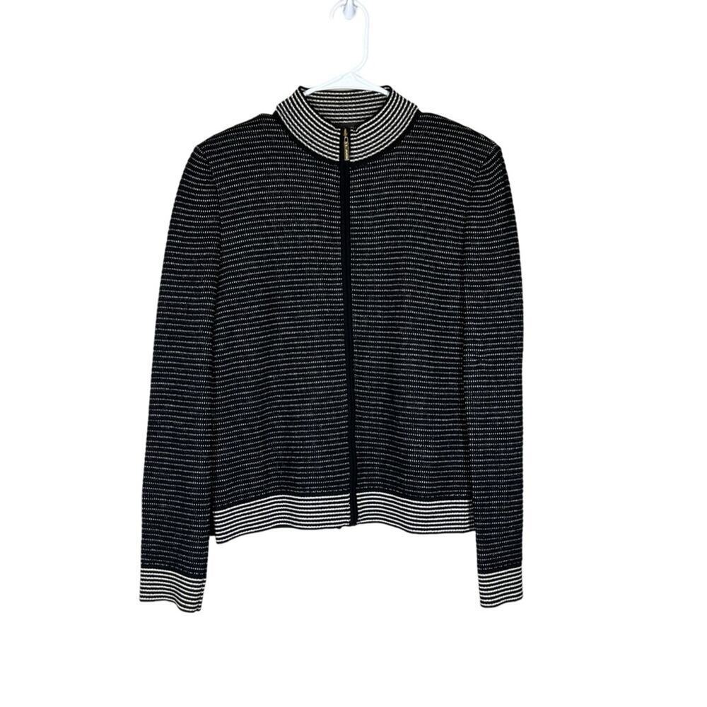 $795 St John Caviar Wool Blend Jacket Size Small